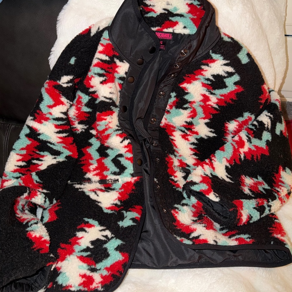 Brand New Size Small Rock N Roll Colorful Aztec Pattern Jacket From Boot Barn